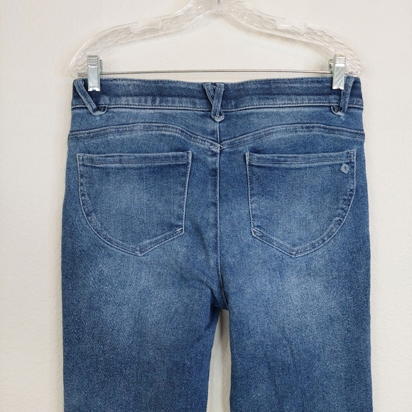 Democracy Ab Technology Crop Frayed Hem Jeans Size 12 - Picture 5 of 10